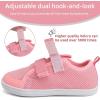 WateLves Toddler Little Kids Wide Barefoot Shoes The First Walking Shoes Girls Boys Breathable Zero Drop Minimalist Sneakers with Wide Toe Box Natural to Grow(Pink)