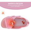 WateLves Toddler Little Kids Wide Barefoot Shoes The First Walking Shoes Girls Boys Breathable Zero Drop Minimalist Sneakers with Wide Toe Box Natural to Grow(Plush/Pink)