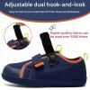 WateLves Toddler Little Kids Wide Barefoot Shoes The First Walking Shoes Girls Boys Breathable Zero Drop Minimalist Sneakers with Wide Toe Box Natural to Grow(Navy/Orange)
