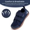 WateLves Toddler Little Kids Wide Barefoot Shoes The First Walking Shoes Girls Boys Breathable Zero Drop Minimalist Sneakers with Wide Toe Box Natural to Grow(Blue Shark)