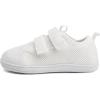 WateLves Toddler Little Kids Wide Barefoot Shoes The First Walking Shoes Girls Boys Breathable Zero Drop Minimalist Sneakers with Wide Toe Box Natural to Grow(Classic White)