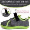 WateLves Toddler Little Kids Wide Barefoot Shoes The First Walking Shoes Girls Boys Breathable Zero Drop Minimalist Sneakers with Wide Toe Box Natural to Grow(Gray Green)
