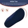 WateLves Toddler Little Kids Wide Barefoot Shoes The First Walking Shoes Girls Boys Breathable Zero Drop Minimalist Sneakers with Wide Toe Box Natural to Grow(Navy/Orange)