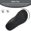 WateLves Toddler Little Kids Wide Barefoot Shoes The First Walking Shoes Girls Boys Breathable Zero Drop Minimalist Sneakers with Wide Toe Box Natural to Grow(Black)