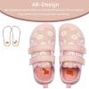 WateLves Toddler Little Kids Wide Barefoot Shoes The First Walking Shoes Girls Boys Breathable Zero Drop Minimalist Sneakers with Wide Toe Box Natural to Grow(Flower)