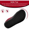 WateLves Toddler Little Kids Wide Barefoot Shoes The First Walking Shoes Girls Boys Breathable Zero Drop Minimalist Sneakers with Wide Toe Box Natural to Grow(Black/Red)