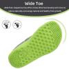 WateLves Toddler Little Kids Wide Barefoot Shoes The First Walking Shoes Girls Boys Breathable Zero Drop Minimalist Sneakers with Wide Toe Box Natural to Grow(Gray Green)