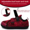 WateLves Toddler Little Kids Wide Barefoot Shoes The First Walking Shoes Girls Boys Breathable Zero Drop Minimalist Sneakers with Wide Toe Box Natural to Grow(Black/Red)