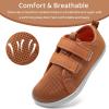 WateLves Toddler Little Kids Wide Barefoot Shoes The First Walking Shoes Girls Boys Breathable Zero Drop Minimalist Sneakers with Wide Toe Box Natural to Grow(Orange Brown)
