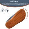 WateLves Toddler Little Kids Wide Barefoot Shoes The First Walking Shoes Girls Boys Breathable Zero Drop Minimalist Sneakers with Wide Toe Box Natural to Grow(Orange/Grey)