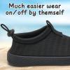 WateLves Toddler Water Shoes Kids Boys and Girls Quick Dry Water Sneakers Slip On Aqua Swim Shoes for Beach Daily Walking(Black)