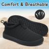 WateLves Toddler Water Shoes Kids Boys and Girls Quick Dry Water Sneakers Slip On Aqua Swim Shoes for Beach Daily Walking(Black)