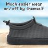 WateLves Toddler Water Shoes Kids Boys and Girls Quick Dry Water Sneakers Slip On Aqua Swim Shoes for Beach Daily Walking(Dark Gray)