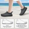 WateLves Toddler Water Shoes Kids Boys and Girls Quick Dry Water Sneakers Slip On Aqua Swim Shoes for Beach Daily Walking(Dark Gray)