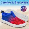 WateLves Toddler Water Shoes Kids Boys and Girls Quick Dry Water Sneakers Slip On Aqua Swim Shoes for Beach Daily Walking(Red/Blue)