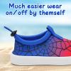 WateLves Toddler Water Shoes Kids Boys and Girls Quick Dry Water Sneakers Slip On Aqua Swim Shoes for Beach Daily Walking(Red/Blue)
