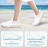 WateLves Toddler Water Shoes Kids Boys and Girls Quick Dry Water Sneakers Slip On Aqua Swim Shoes for Beach Daily Walking(White)