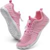 WateLves Water Shoes Men Women Beach Barefoot Aqua Socks Breathable Wide Swim Outdoor Walking Anti Slip Pool Shoes for Hiking Kayaking Diving Surfing(A-pink)