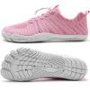 WateLves Water Shoes Men Women Beach Barefoot Aqua Socks Breathable Wide Swim Outdoor Walking Anti Slip Pool Shoes for Hiking Kayaking Diving Surfing(A-pink)