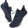 WateLves Water Shoes Men Women Beach Barefoot Aqua Socks Breathable Wide Swim Outdoor Walking Anti Slip Pool Shoes for Hiking Kayaking Diving Surfing(A-blue)