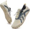 WateLves Water Shoes Men Women Beach Barefoot Aqua Socks Breathable Wide Swim Outdoor Walking Anti Slip Pool Shoes for Hiking Kayaking Diving Surfing(B-beige/Grey)