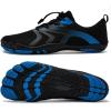 WateLves Water Shoes Men Women Beach Barefoot Aqua Socks Breathable Wide Swim Outdoor Walking Anti Slip Pool Shoes for Hiking Kayaking Diving Surfing(B-black/Blue)