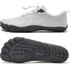 WateLves Water Shoes Men Women Beach Barefoot Aqua Socks Breathable Wide Swim Outdoor Walking Anti Slip Pool Shoes for Hiking Kayaking Diving Surfing(B-white/Grey)