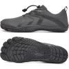 WateLves Water Shoes Men Women Beach Barefoot Aqua Socks Breathable Wide Swim Outdoor Walking Anti Slip Pool Shoes for Hiking Kayaking Diving Surfing(B-dark Grey)