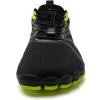 WateLves Water Shoes Men Women Beach Barefoot Aqua Socks Breathable Wide Swim Outdoor Walking Anti Slip Pool Shoes for Hiking Kayaking Diving Surfing(B-black/Green)