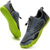 WateLves Water Shoes Men Women Beach Barefoot Aqua Socks Breathable Wide Swim Outdoor Walking Anti Slip Pool Shoes for Hiking Kayaking Diving Surfing(C-grey/Green)