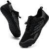WateLves Water Shoes Men Women Beach Barefoot Aqua Socks Breathable Wide Swim Outdoor Walking Anti Slip Pool Shoes for Hiking Kayaking Diving Surfing(C-black)