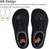 WateLves Water Shoes for Toddler Little Kid Minimalist Wide Barefoot Zero Drop Sole Splay Naturally Aqua Sneakers Boys Girls(Dq/Black)