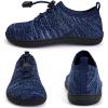 WateLves Water Shoes for Toddler Little Kid Minimalist Wide Barefoot Zero Drop Sole Splay Naturally Aqua Sneakers Boys Girls(Dq/Dark Blue)