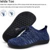 WateLves Water Shoes for Toddler Little Kid Minimalist Wide Barefoot Zero Drop Sole Splay Naturally Aqua Sneakers Boys Girls(Dq/Dark Blue)