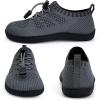 WateLves Water Shoes for Toddler Little Kid Minimalist Wide Barefoot Zero Drop Sole Splay Naturally Aqua Sneakers Boys Girls(Dq/Dark Gray)