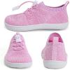 WateLves Water Shoes for Toddler Little Kid Minimalist Wide Barefoot Zero Drop Sole Splay Naturally Aqua Sneakers Boys Girls(Dq/Pink)