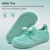 WateLves Water Shoes for Toddler Little Kid Minimalist Wide Barefoot Zero Drop Sole Splay Naturally Aqua Sneakers Boys Girls(Yn/Mint Green)