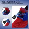 WateLves Water Shoes for Toddler Little Kid Minimalist Wide Barefoot Zero Drop Sole Splay Naturally Aqua Sneakers Boys Girls(Yn/Red Blue)