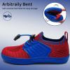 WateLves Water Shoes for Toddler Little Kid Minimalist Wide Barefoot Zero Drop Sole Splay Naturally Aqua Sneakers Boys Girls(Yn/Red Blue)