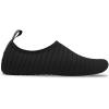 WateLves Water Shoes for Women Men Aqua Socks Swim Beach Pool River Slip-On Barefoot Quick-Dry Shoes(A/Black)