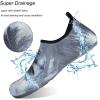 WateLves Water Shoes for Womens Mens Barefoot Quick-Dry Aqua Socks for Beach Swim Surf Yoga Exercise New Translucent Color Soles(Coconut Tree)