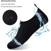 WateLves Water Shoes for Womens Mens Barefoot Quick-Dry Aqua Socks for Beach Swim Surf Yoga Exercise New Translucent Color Soles(Dots Black)