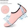 WateLves Water Shoes for Womens Mens Barefoot Quick-Dry Aqua Socks for Beach Swim Surf Yoga Exercise New Translucent Color Soles(Dots Naked Orange)