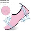 WateLves Water Shoes for Womens Mens Barefoot Quick-Dry Aqua Socks for Beach Swim Surf Yoga Exercise New Translucent Color Soles(Dots Pink)