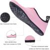 WateLves Water Shoes for Womens Mens Barefoot Quick-Dry Aqua Socks for Beach Swim Surf Yoga Exercise New Translucent Color Soles(Dots Pink)