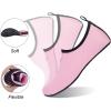 WateLves Water Shoes for Womens Mens Barefoot Quick-Dry Aqua Socks for Beach Swim Surf Yoga Exercise New Translucent Color Soles(Dots Pink)