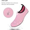 WateLves Water Shoes for Womens Mens Barefoot Quick-Dry Aqua Socks for Beach Swim Surf Yoga Exercise New Translucent Color Soles(Dots Pink)