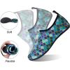 WateLves Water Shoes for Womens Mens Barefoot Quick-Dry Aqua Socks for Beach Swim Surf Yoga Exercise New Translucent Color Soles(Fishscale Blackgreen)