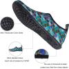 WateLves Water Shoes for Womens Mens Barefoot Quick-Dry Aqua Socks for Beach Swim Surf Yoga Exercise New Translucent Color Soles(Fishscale Blackgreen)