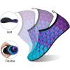 WateLves Water Shoes for Womens Mens Barefoot Quick-Dry Aqua Socks for Beach Swim Surf Yoga Exercise New Translucent Color Soles(Fishscale Bluegreen)